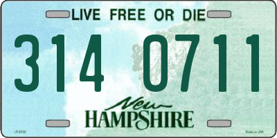 NH license plate 3140711