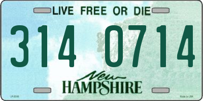 NH license plate 3140714