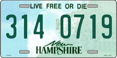 NH license plate 3140719