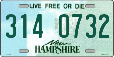 NH license plate 3140732