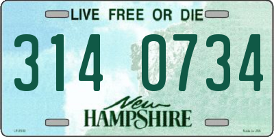NH license plate 3140734