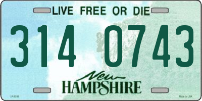 NH license plate 3140743