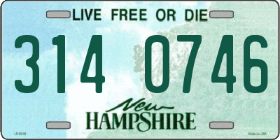 NH license plate 3140746