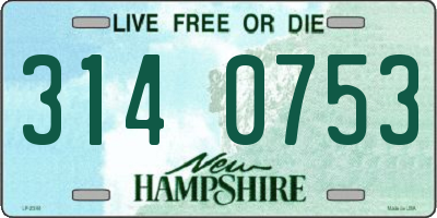 NH license plate 3140753