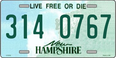 NH license plate 3140767