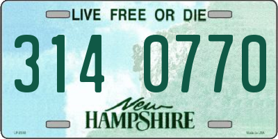 NH license plate 3140770