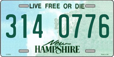 NH license plate 3140776