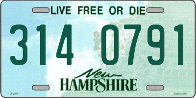 NH license plate 3140791