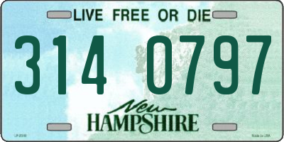 NH license plate 3140797