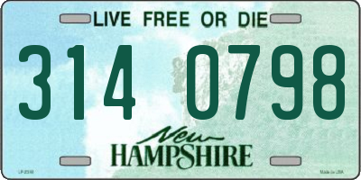 NH license plate 3140798