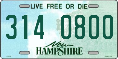 NH license plate 3140800