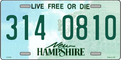 NH license plate 3140810