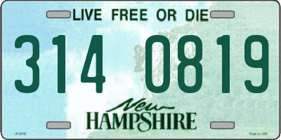 NH license plate 3140819