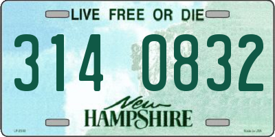 NH license plate 3140832