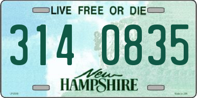 NH license plate 3140835