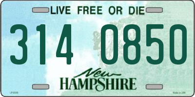 NH license plate 3140850