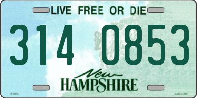 NH license plate 3140853