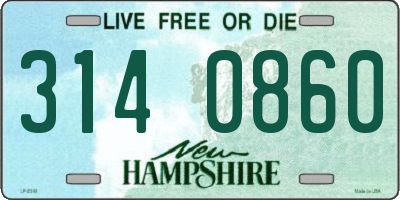 NH license plate 3140860