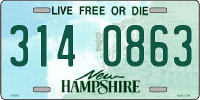 NH license plate 3140863