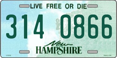 NH license plate 3140866