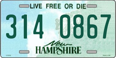 NH license plate 3140867