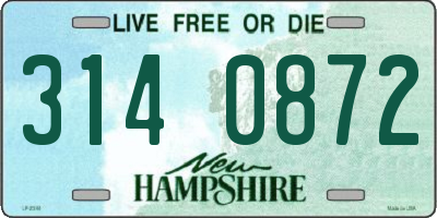 NH license plate 3140872