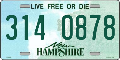 NH license plate 3140878