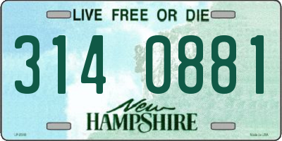 NH license plate 3140881