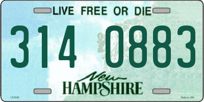 NH license plate 3140883