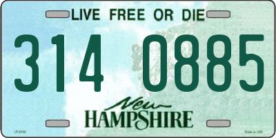 NH license plate 3140885