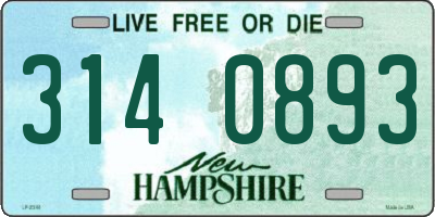 NH license plate 3140893