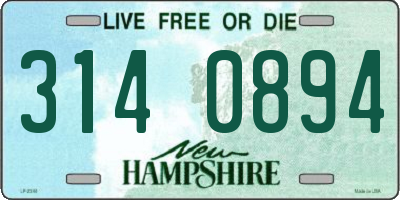 NH license plate 3140894