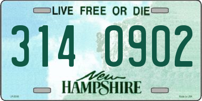 NH license plate 3140902