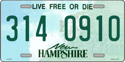 NH license plate 3140910