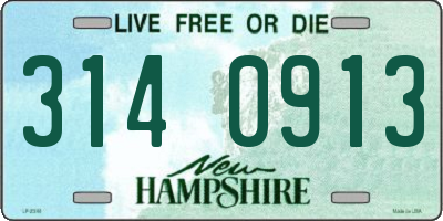 NH license plate 3140913