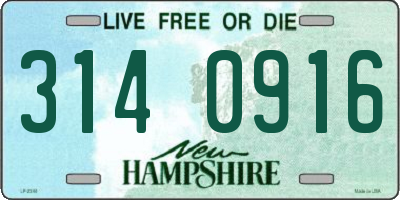 NH license plate 3140916