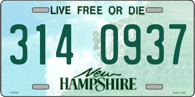NH license plate 3140937