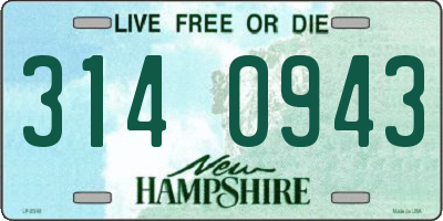 NH license plate 3140943