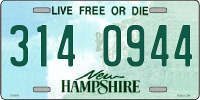 NH license plate 3140944