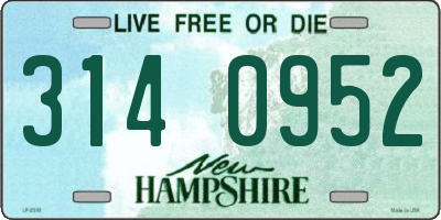 NH license plate 3140952