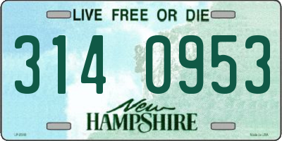 NH license plate 3140953