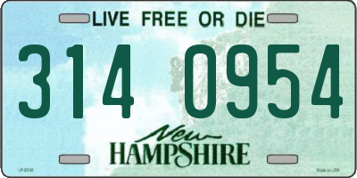 NH license plate 3140954