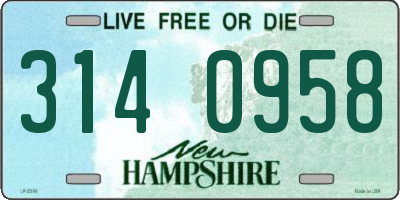 NH license plate 3140958