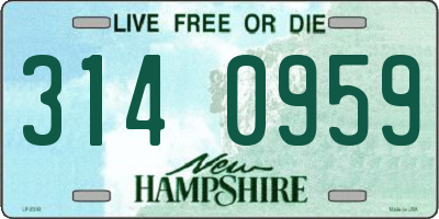 NH license plate 3140959