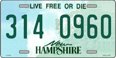 NH license plate 3140960