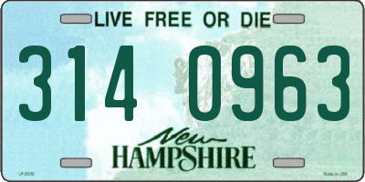 NH license plate 3140963