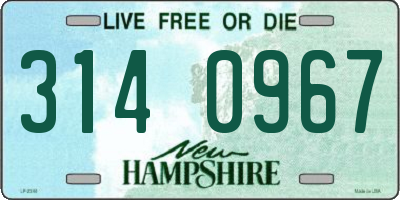 NH license plate 3140967