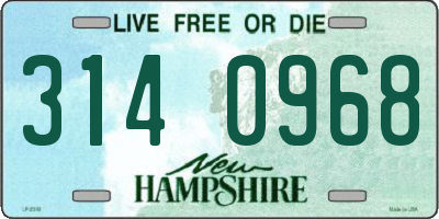 NH license plate 3140968