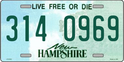 NH license plate 3140969