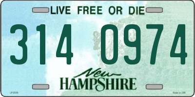 NH license plate 3140974